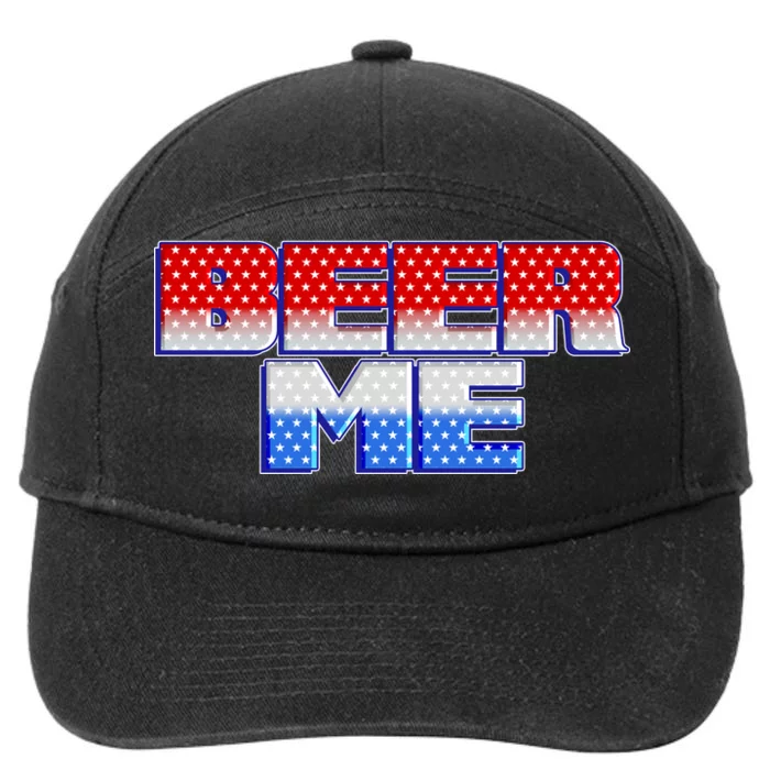 Red White And Blue Beer Me 7-Panel Snapback Hat