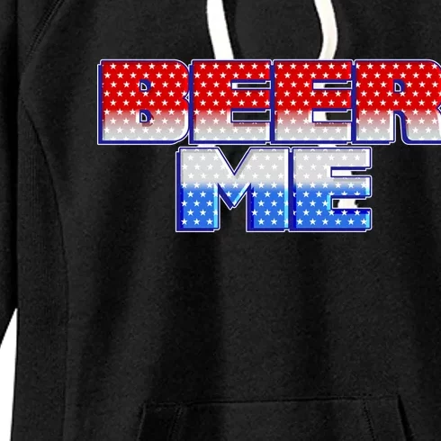 Red White And Blue Beer Me Women's Fleece Hoodie