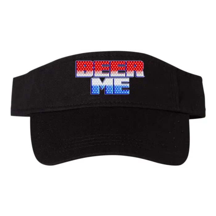 Red White And Blue Beer Me Valucap Bio-Washed Visor