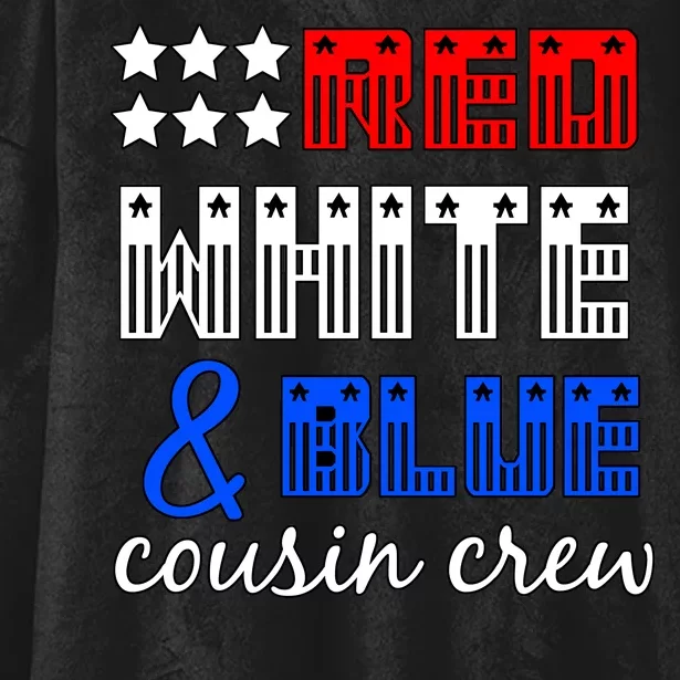 Red White And Blue Cousin Crew Hooded Wearable Blanket