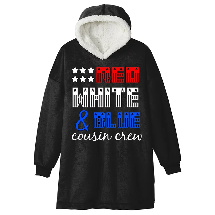 Red White And Blue Cousin Crew Hooded Wearable Blanket