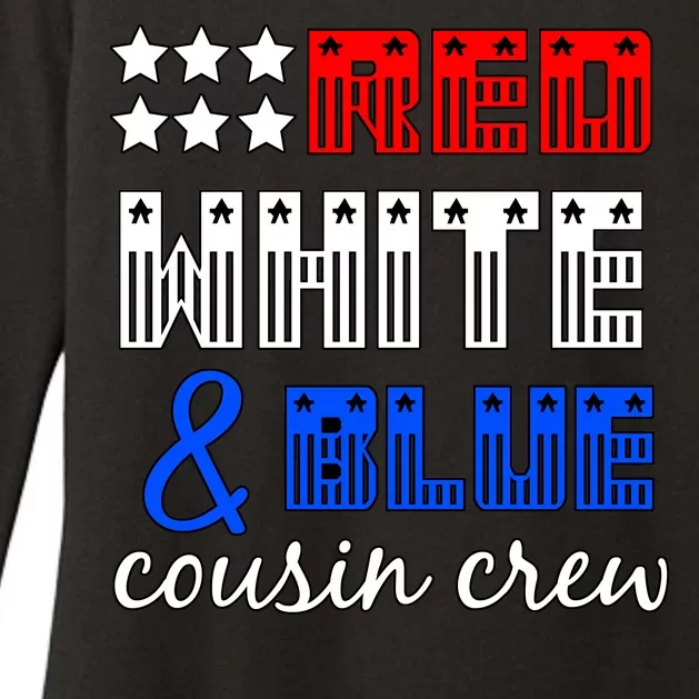 Red White And Blue Cousin Crew Womens CVC Long Sleeve Shirt