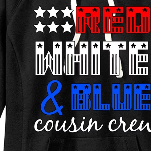 Red White And Blue Cousin Crew Women's Fleece Hoodie