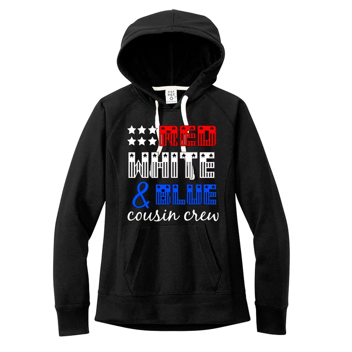 Red White And Blue Cousin Crew Women's Fleece Hoodie