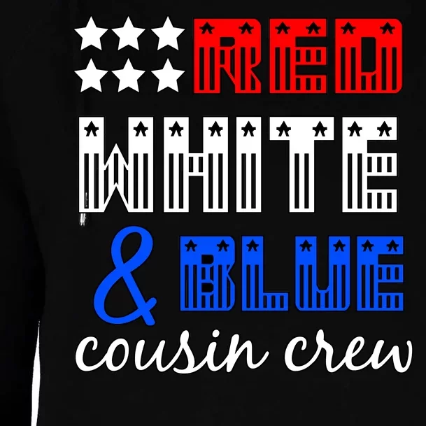 Red White And Blue Cousin Crew Womens Funnel Neck Pullover Hood