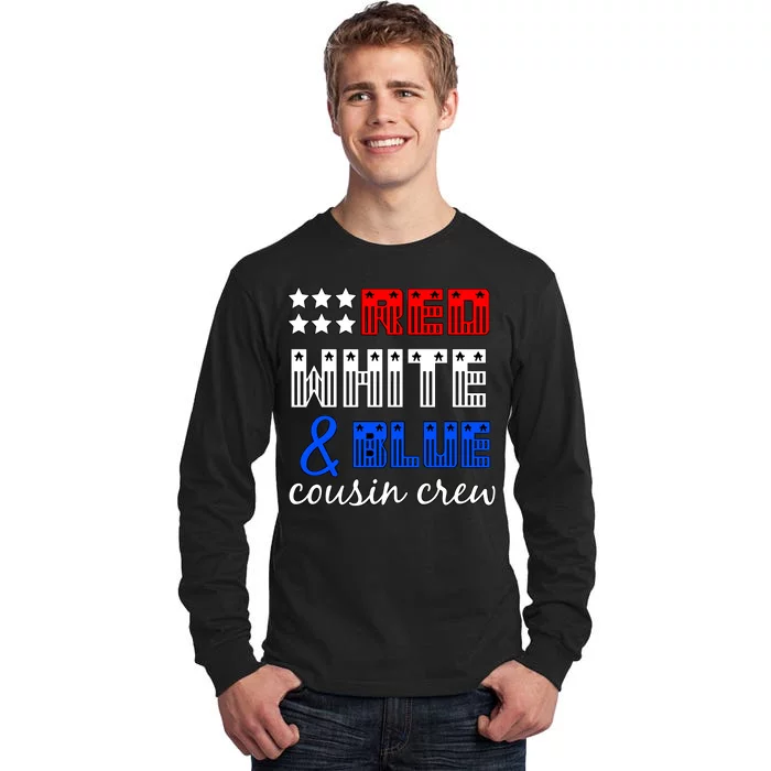 Red White And Blue Cousin Crew Tall Long Sleeve T-Shirt