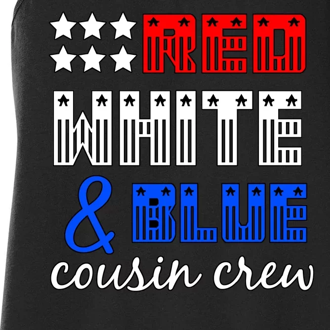 Red White And Blue Cousin Crew Women's Racerback Tank