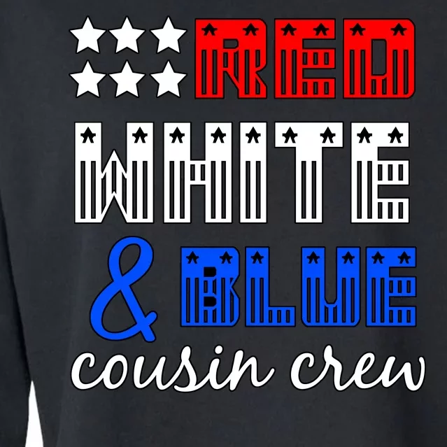 Red White And Blue Cousin Crew Cropped Pullover Crew