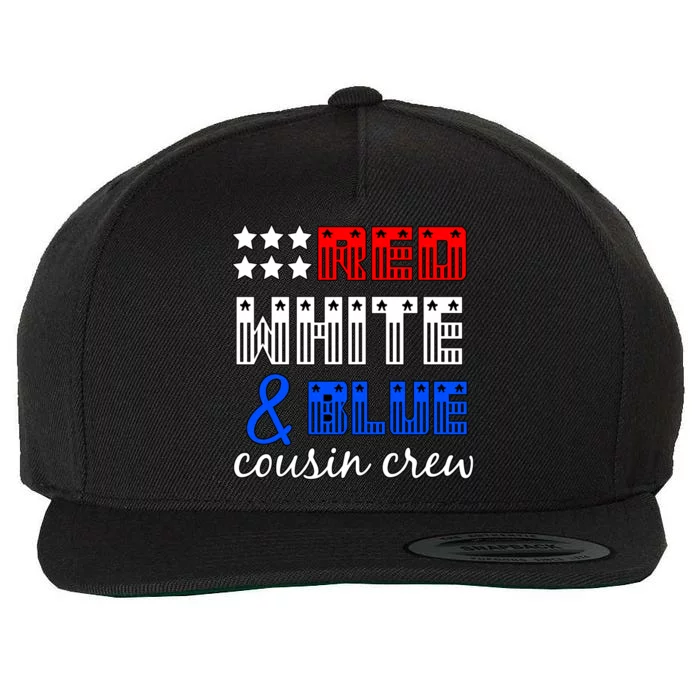 Red White And Blue Cousin Crew Wool Snapback Cap