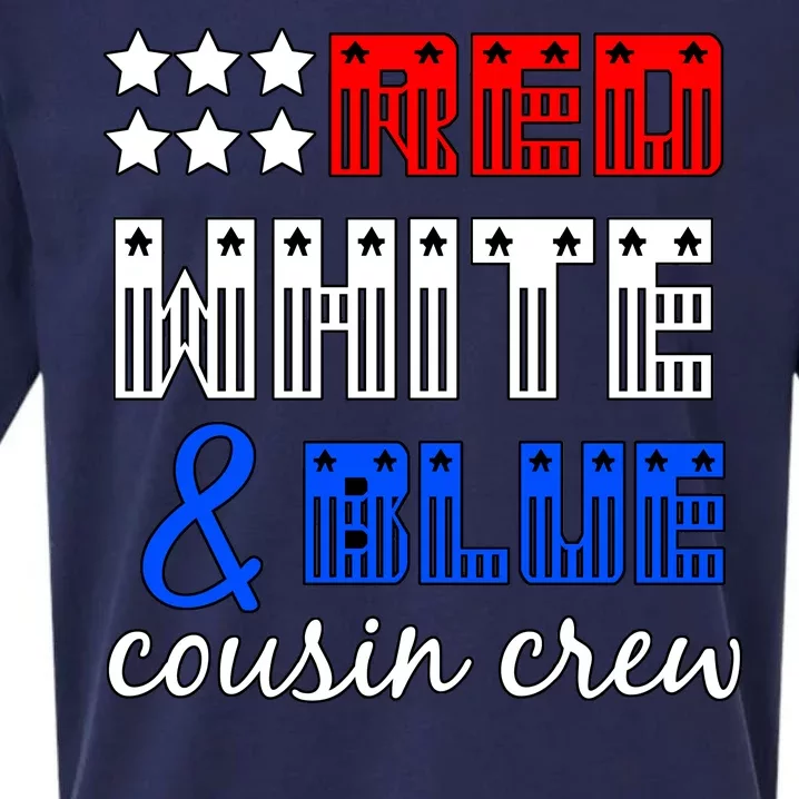 Red White And Blue Cousin Crew Sueded Cloud Jersey T-Shirt