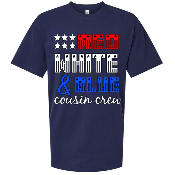 Red White And Blue Cousin Crew Sueded Cloud Jersey T-Shirt