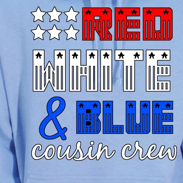 Red White And Blue Cousin Crew Unisex Surf Hoodie