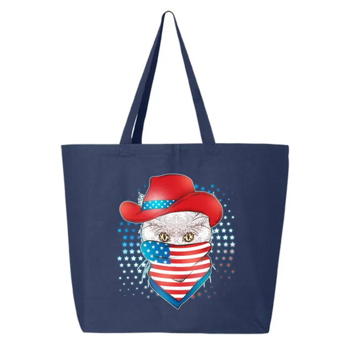 Red White and Blue Cowboy Cat 25L Jumbo Tote