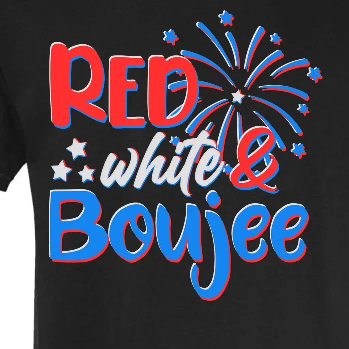 Red White And Boujee 4th of July Fireworks Garment-Dyed Heavyweight T-Shirt