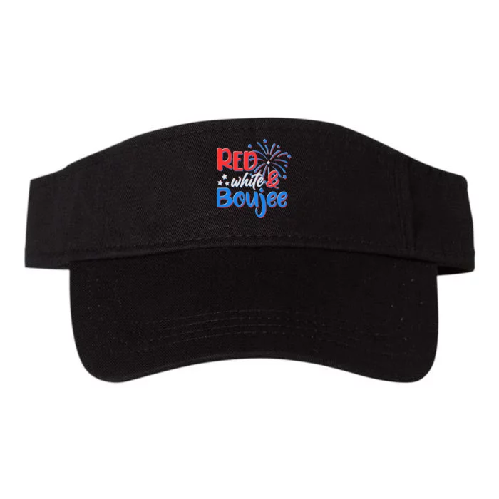 Red White And Boujee 4th of July Fireworks Valucap Bio-Washed Visor