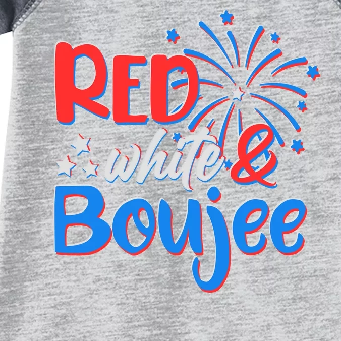 Red White And Boujee 4th of July Fireworks Infant Baby Jersey Bodysuit