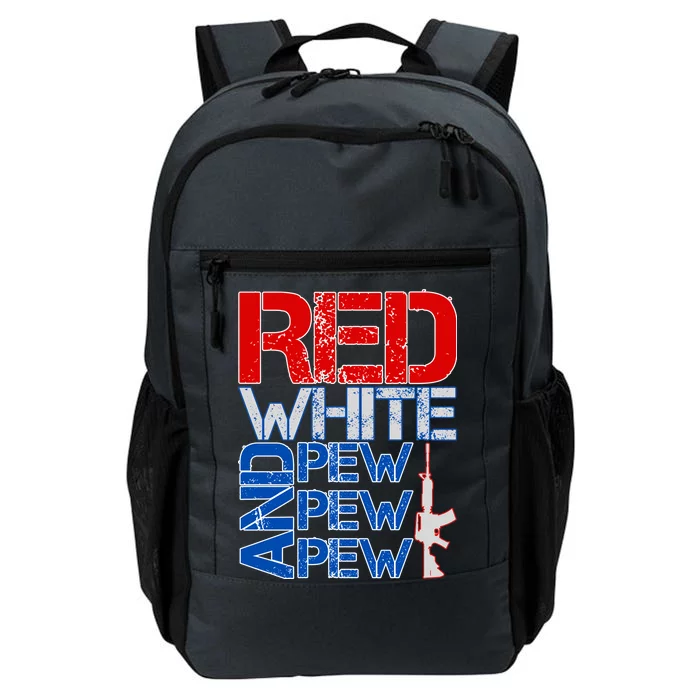 Red White And Pew Pew Pew USA Guns Daily Commute Backpack