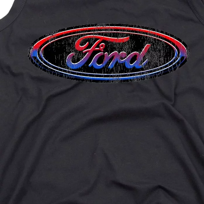 Red White Blue Ford Logo Tank Top