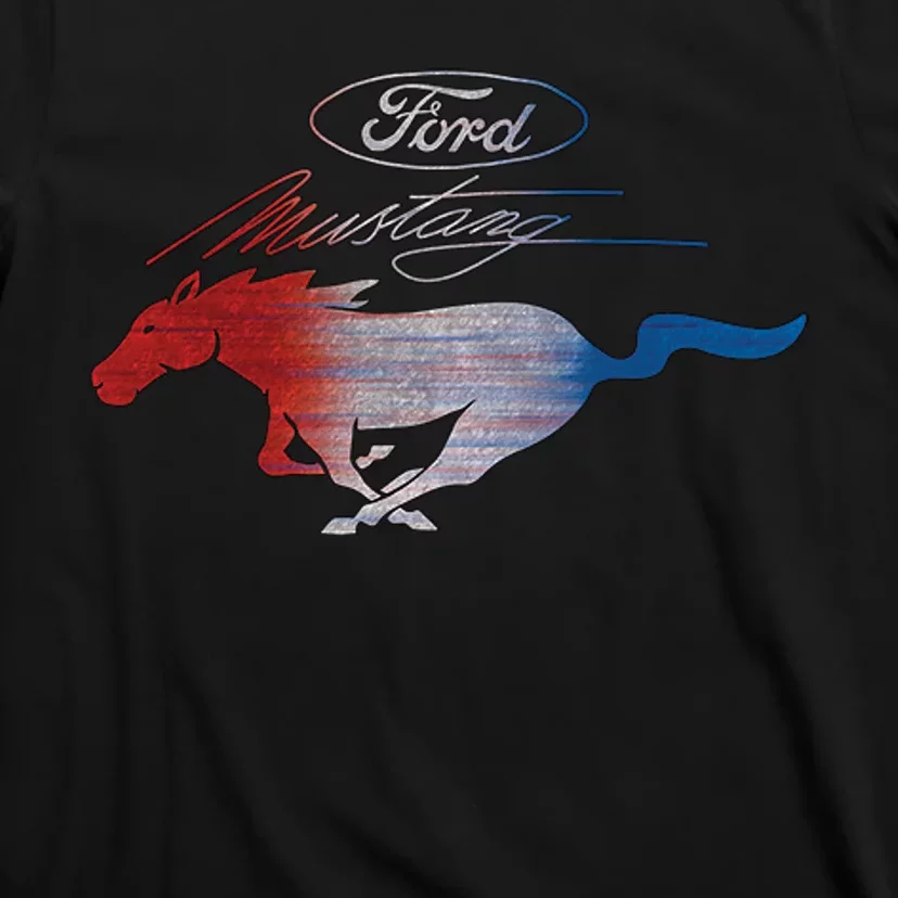 Red White Blue Mustang Logo T-Shirt