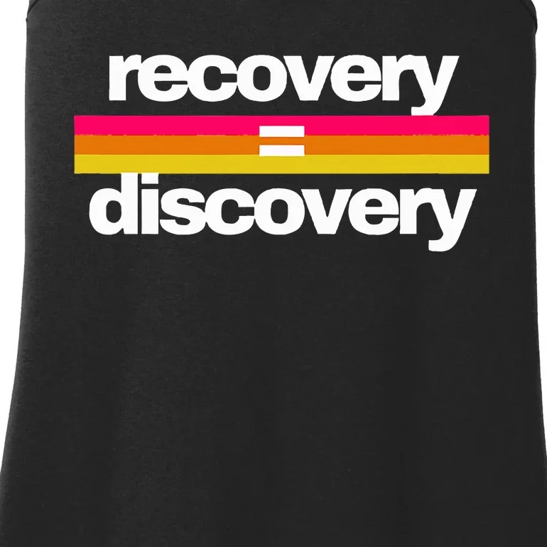 Recovery Equals Discovery Addiction Sobriety Ladies Essential Tank