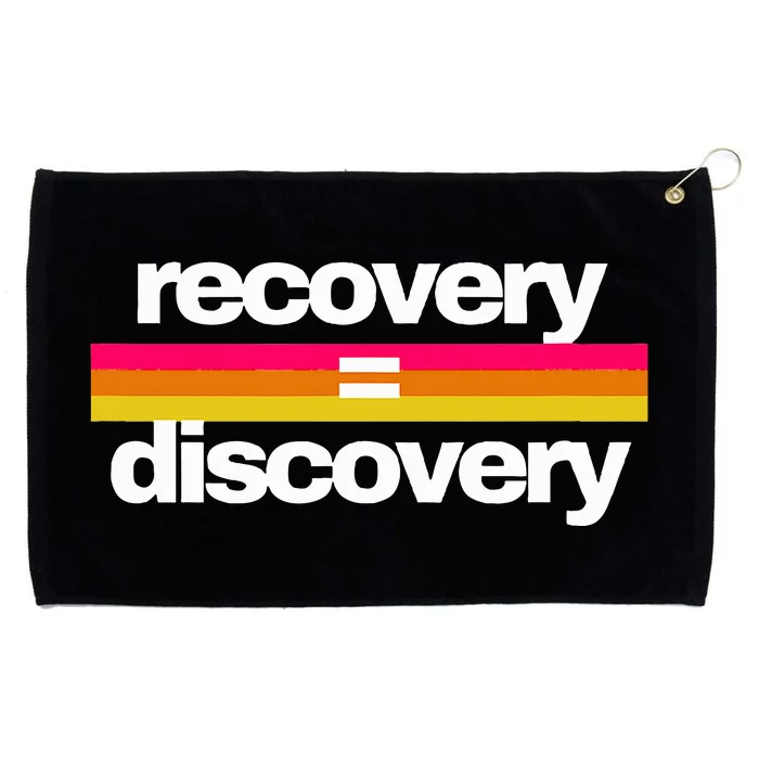 Recovery Equals Discovery Addiction Sobriety Grommeted Golf Towel