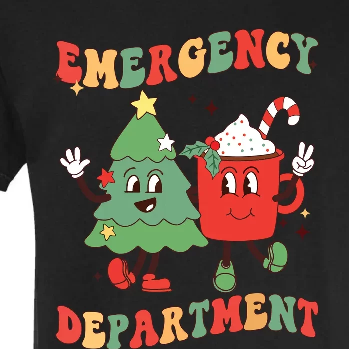 Retro Emergency Department Er Nurse Christmas Emergency Room Garment-Dyed Heavyweight T-Shirt