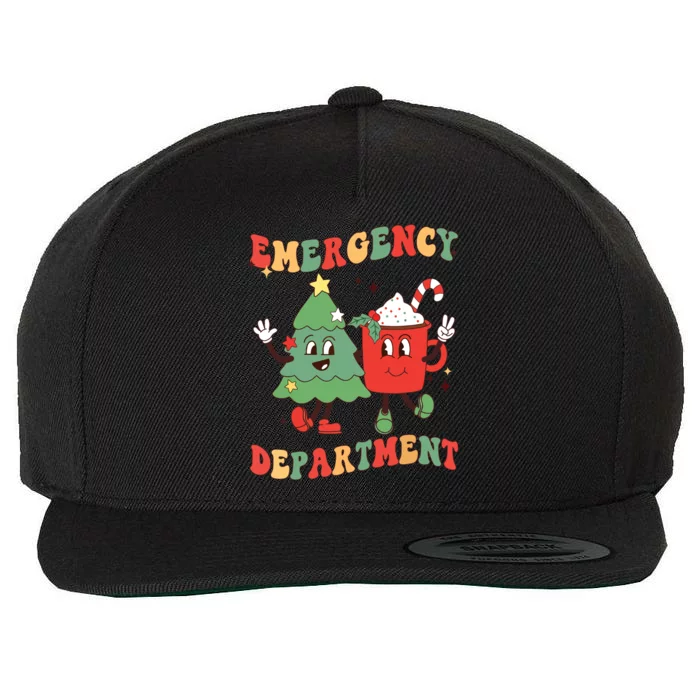 Retro Emergency Department Er Nurse Christmas Emergency Room Wool Snapback Cap