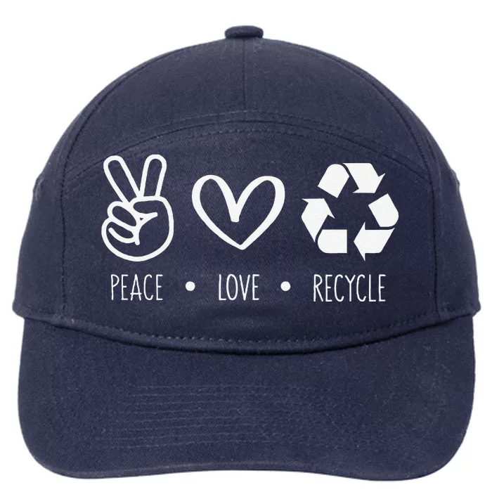 Recycle Earth Day For Teacher Recycling 7-Panel Snapback Hat