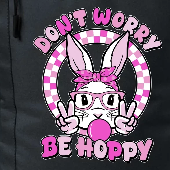 Retro Easter Dont Worry Be Hoppy Easter Bunny Rabbit Daily Commute Backpack