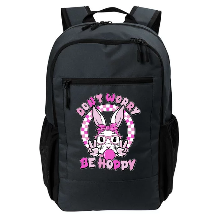 Retro Easter Dont Worry Be Hoppy Easter Bunny Rabbit Daily Commute Backpack