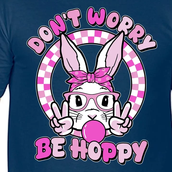 Retro Easter Dont Worry Be Hoppy Easter Bunny Rabbit Comfort Colors T-Shirt