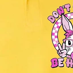 Retro Easter Dont Worry Be Hoppy Easter Bunny Rabbit Softstyle Adult Sport Polo