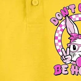 Retro Easter Dont Worry Be Hoppy Easter Bunny Rabbit Dry Zone Grid Performance Polo