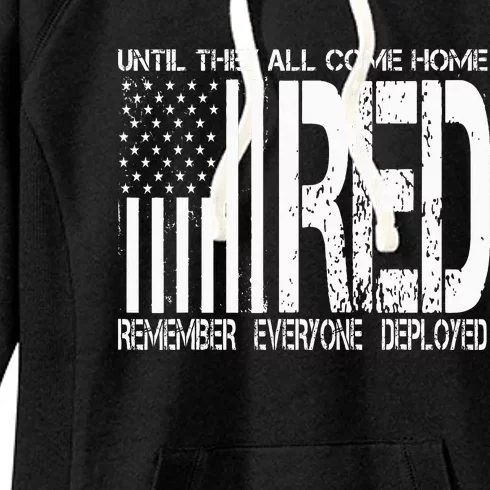 Remember Everyone Deployed Red Friday Women's Fleece Hoodie