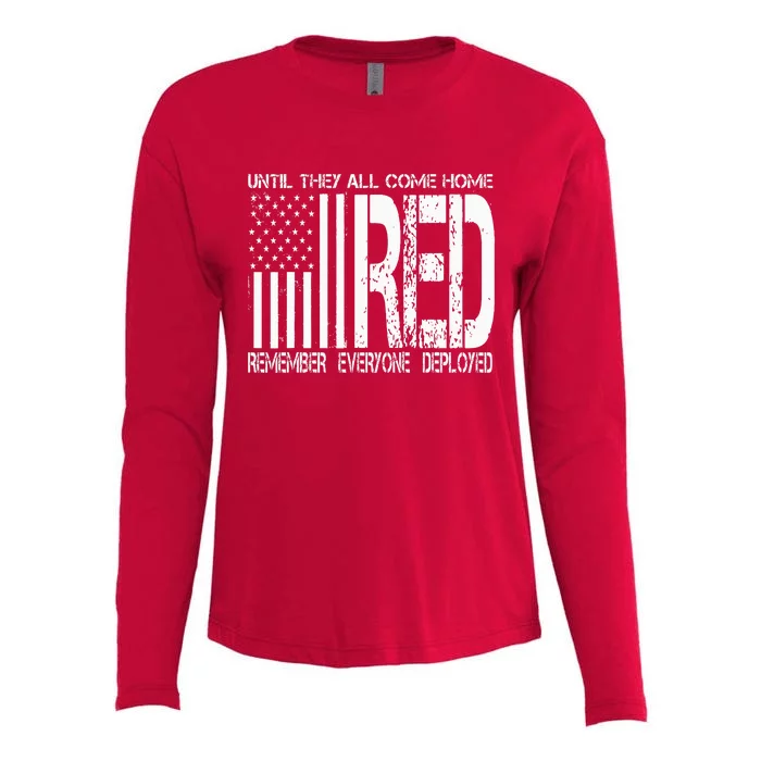 Remember Everyone Deployed Red Friday Womens Cotton Relaxed Long Sleeve T-Shirt