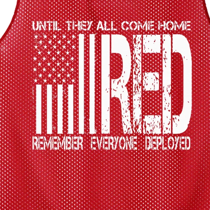 Remember Everyone Deployed Red Friday Mesh Reversible Basketball Jersey Tank