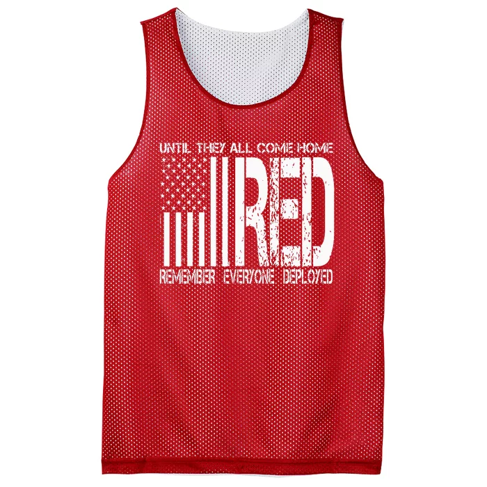 Remember Everyone Deployed Red Friday Mesh Reversible Basketball Jersey Tank