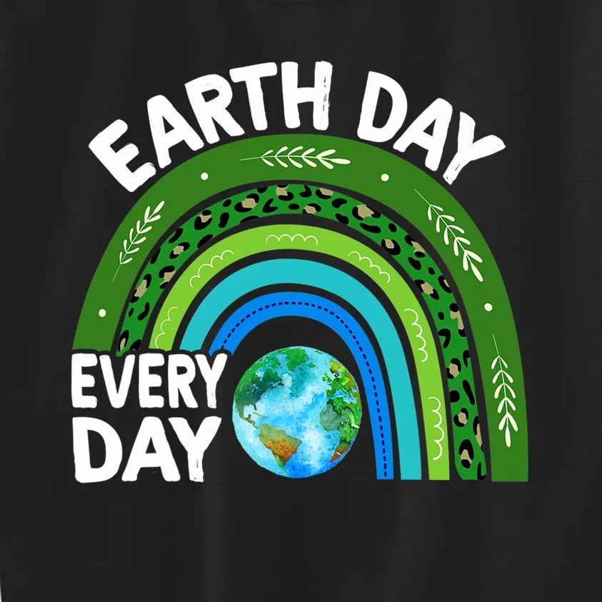 Rainbow Earth Day Kids Sweatshirt