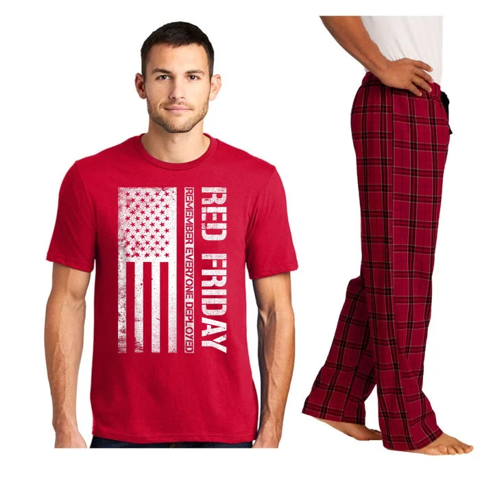 Remember Everyone Deployed Red Friday Zip Hoodie Pajama Set