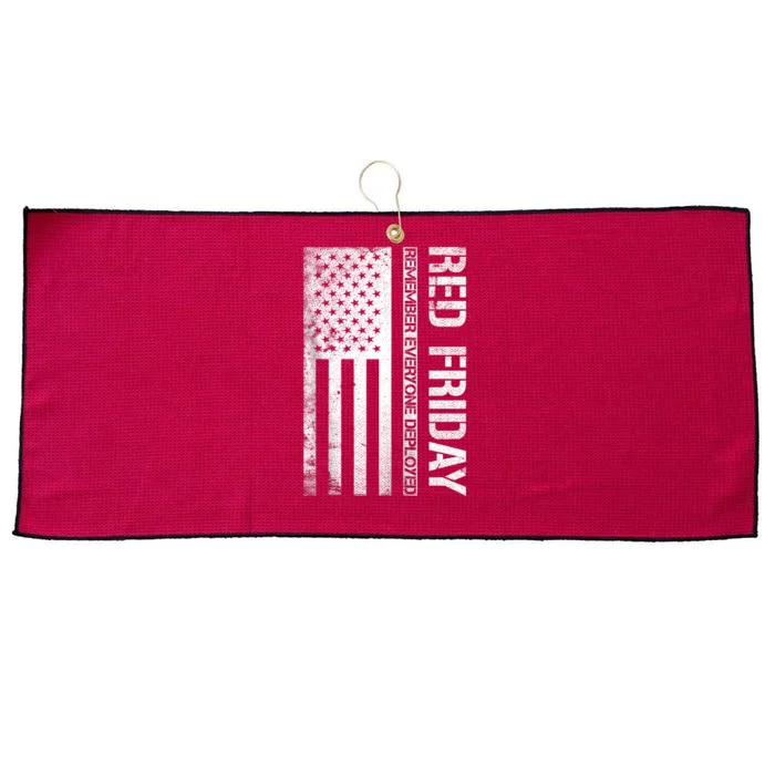 Remember Everyone Deployed Red Friday Zip Hoodie Large Microfiber Waffle Golf Towel