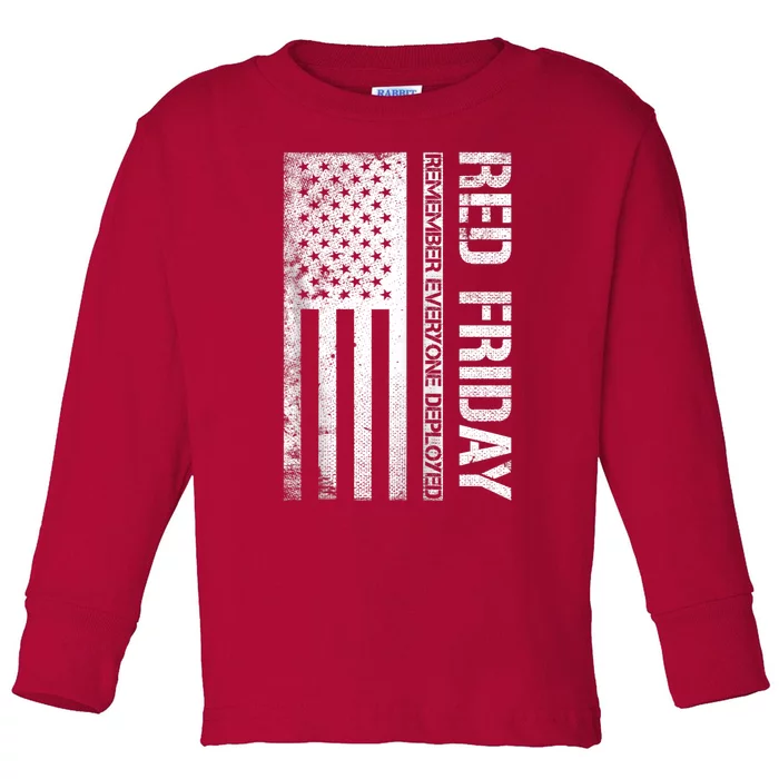 Remember Everyone Deployed Red Friday Zip Hoodie Toddler Long Sleeve Shirt