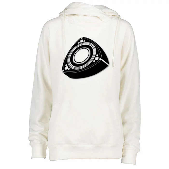 Rotary Engine Design Womens Funnel Neck Pullover Hood