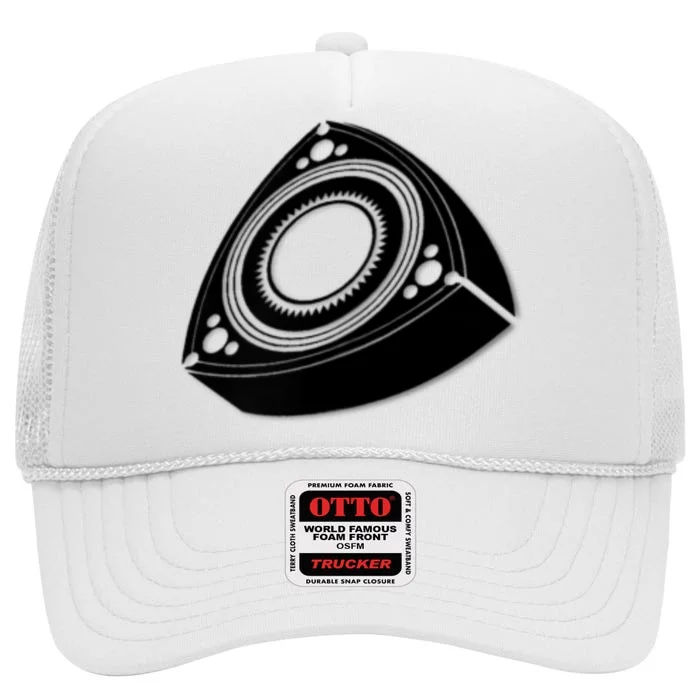 Rotary Engine Design High Crown Mesh Trucker Hat