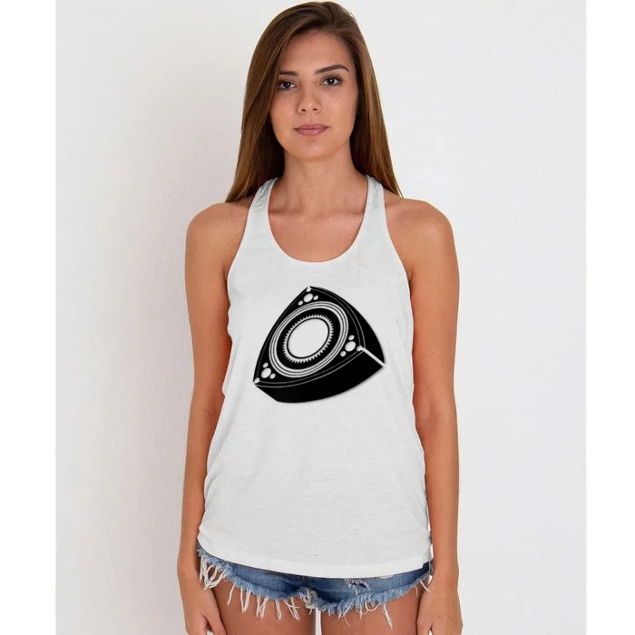 Rotary Engine Design Women's Knotted Racerback Tank