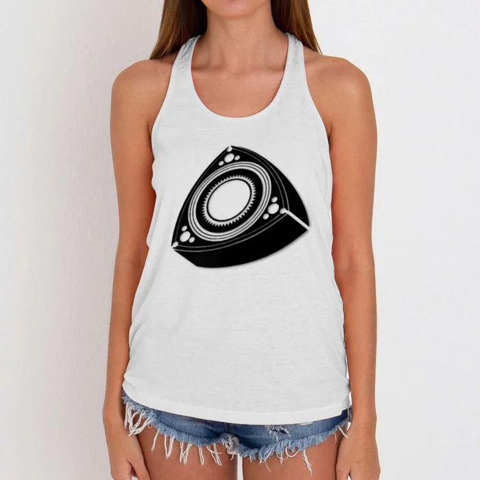 Rotary Engine Design Women's Knotted Racerback Tank