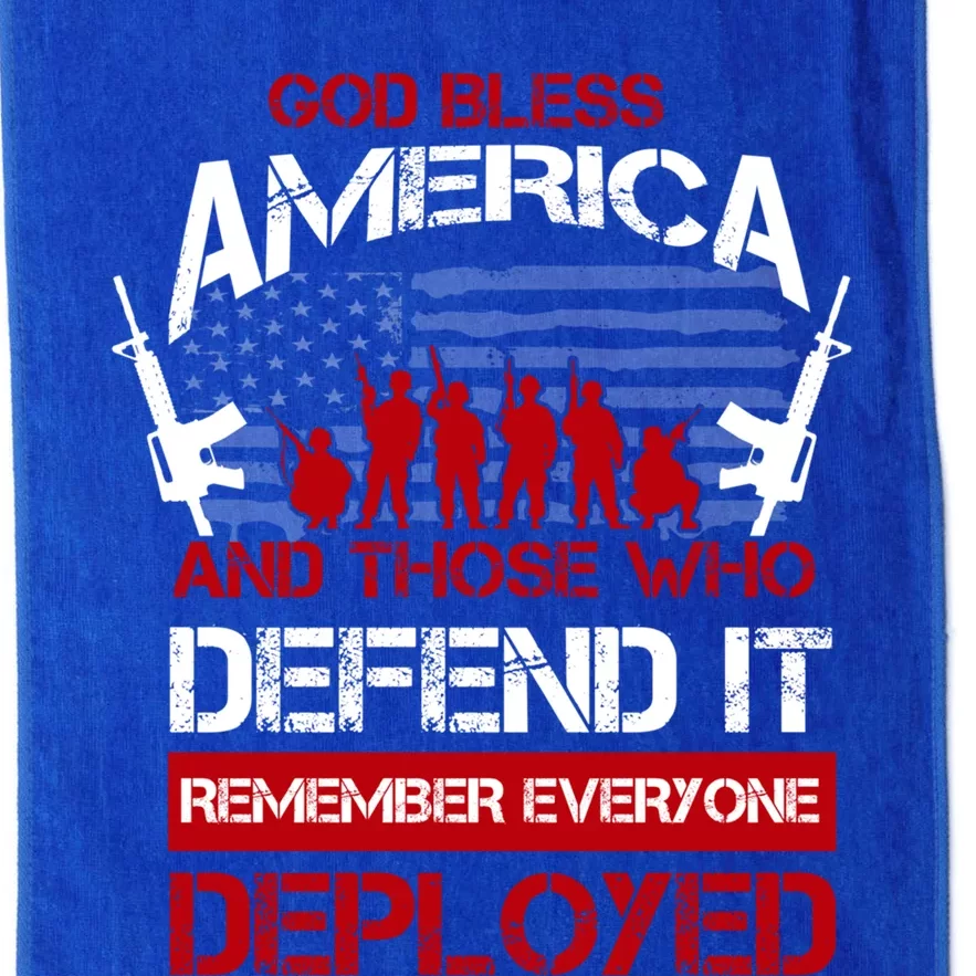 Remember Everyone Deployed Cool Gift God Bless America Platinum Collection Golf Towel