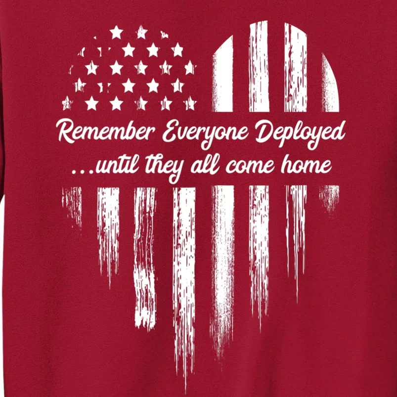 Remember Everyone Deployed Red Friday Tall Sweatshirt