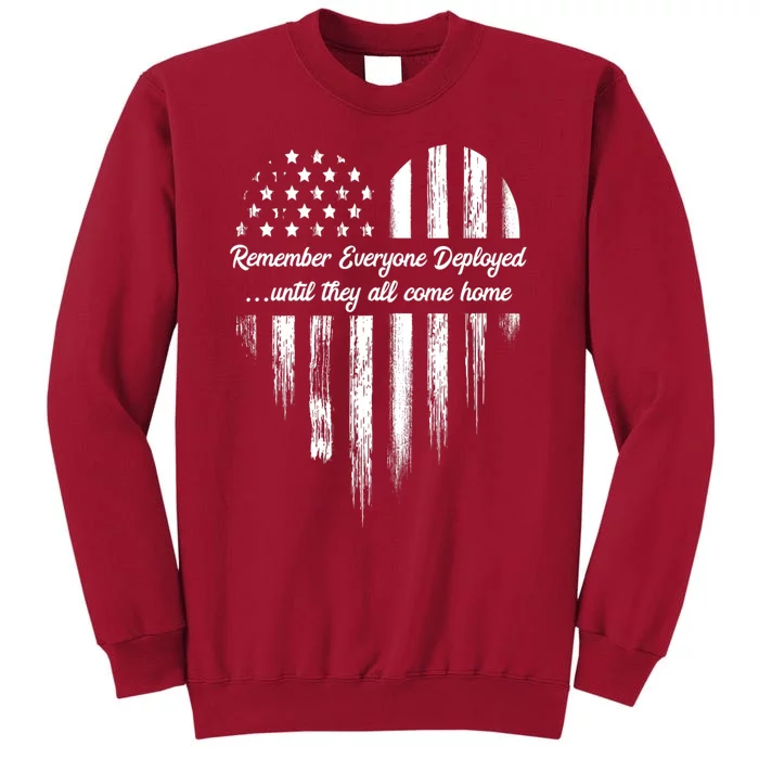 Remember Everyone Deployed Red Friday Tall Sweatshirt