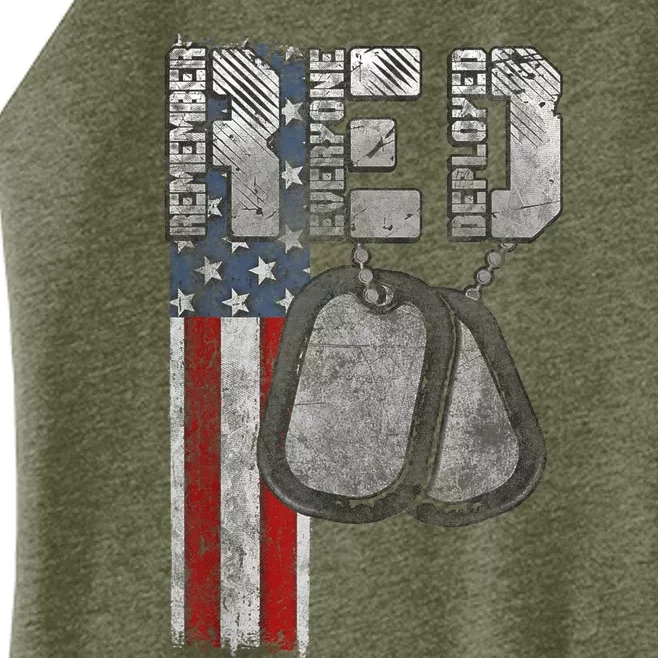 Remember Everyone Deployed Women’s Perfect Tri Rocker Tank