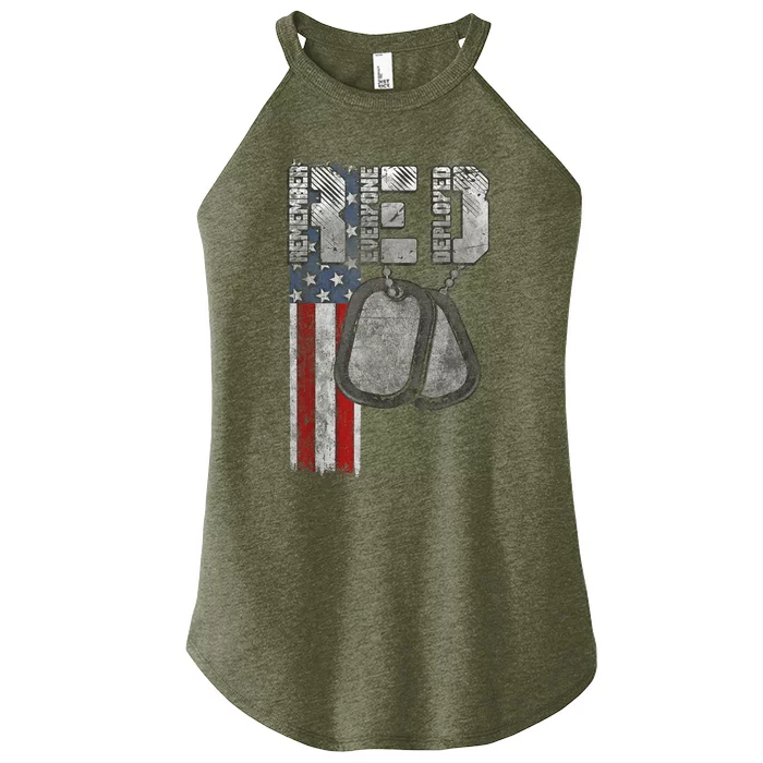 Remember Everyone Deployed Women’s Perfect Tri Rocker Tank